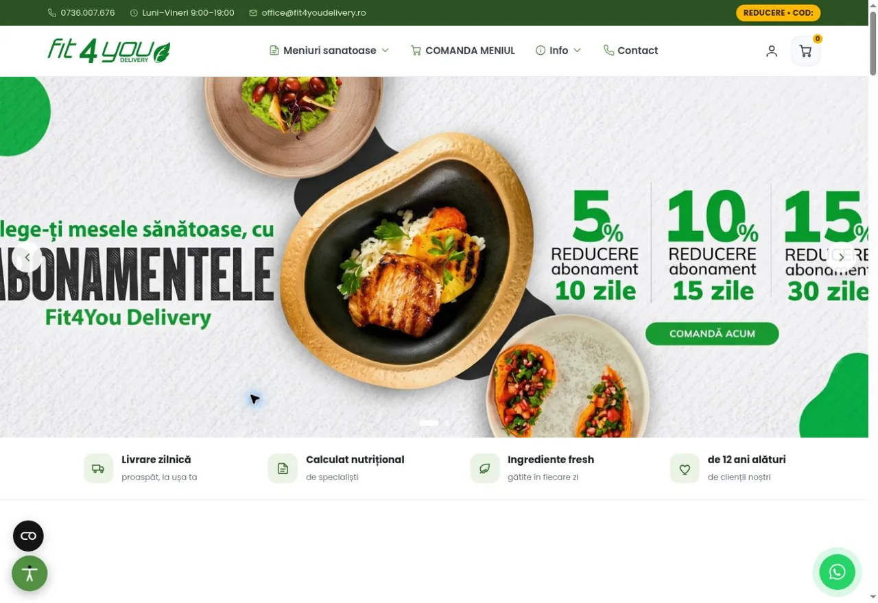 Captură desktop Fit4you Delivery