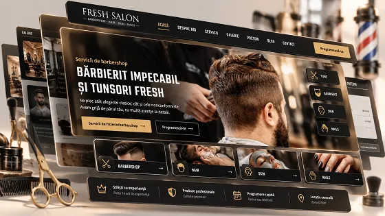 Fresh Salon website displayed on a device screen